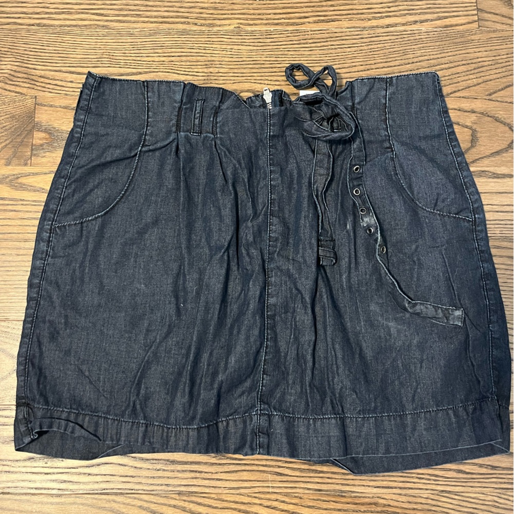 Insider Premium Denim- size 8 (fits small), denim skirt with pockets and belt